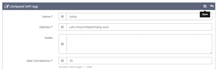 OpenLiteSpeed SAPI App