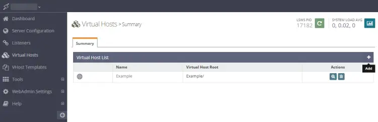 OpenLiteSpeed Virtual Hosts Summary