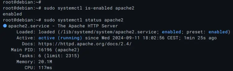 check apache2