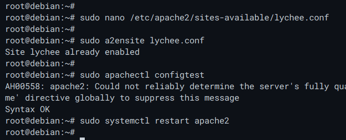 setup apache