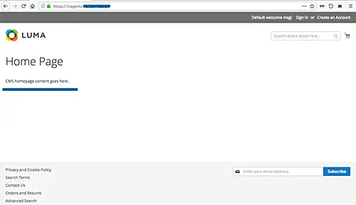 Magento homepage