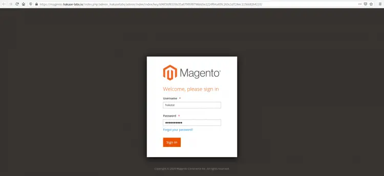 Magento Login Admin