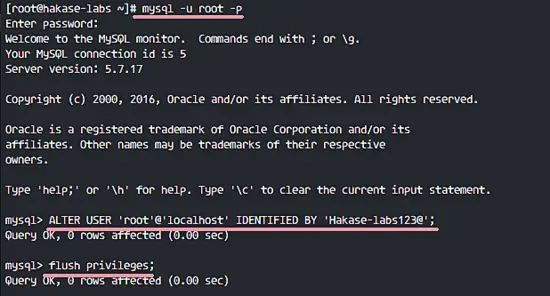 Change Default MySQL Root Password