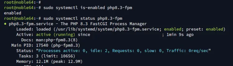 check php-fpm