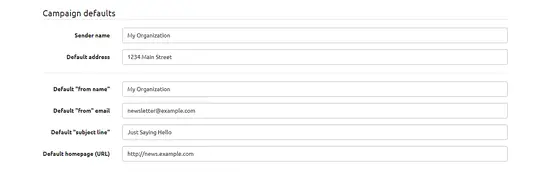 Mailtrain campaign defaults