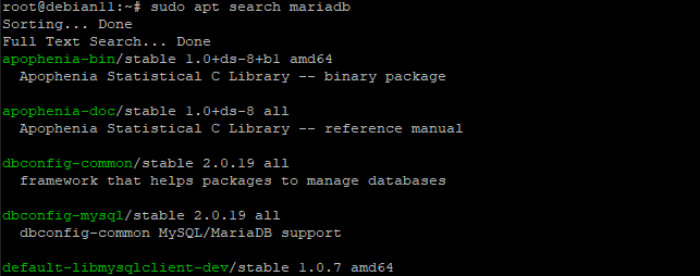 Installing MariaDB on Debian 11