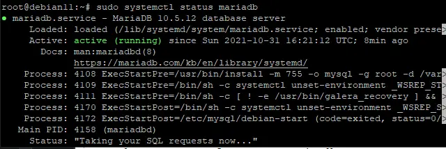 Installing MariaDB on Debian 11