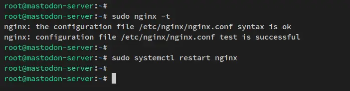 verify nginx configuration