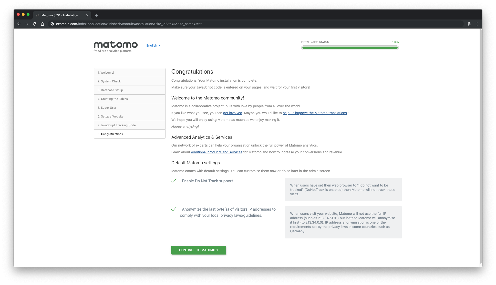 How to Install Matomo  Analytics on CentOS 7
