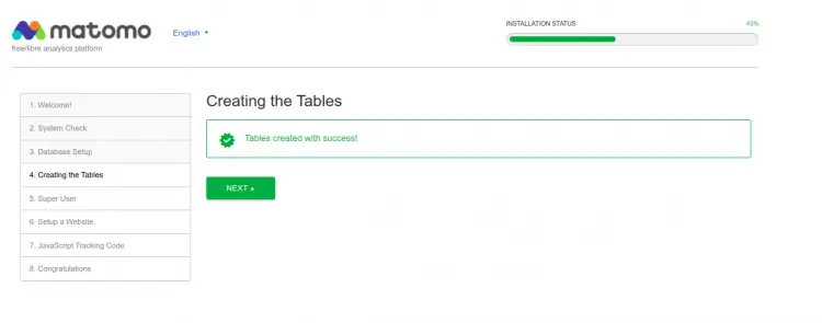 Creating database tables