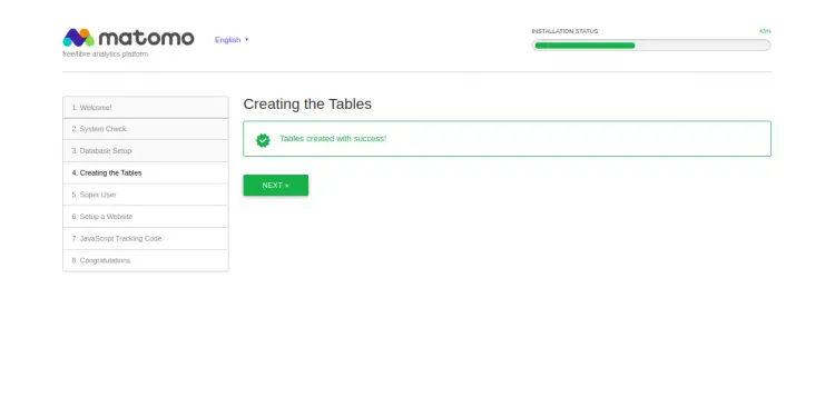 Creating database tables