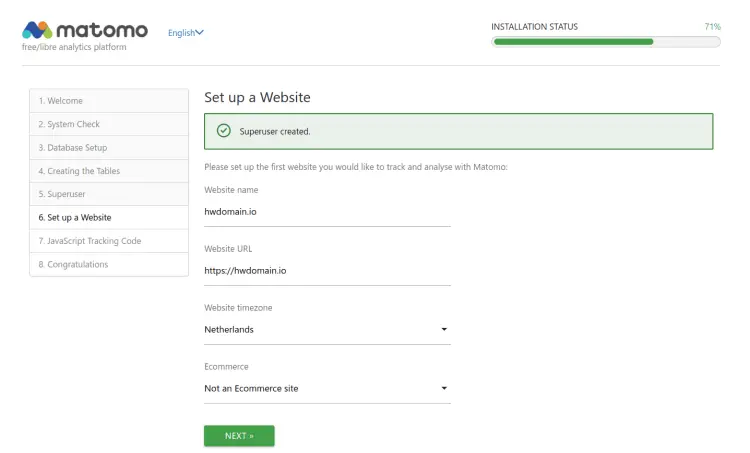 create first tracking