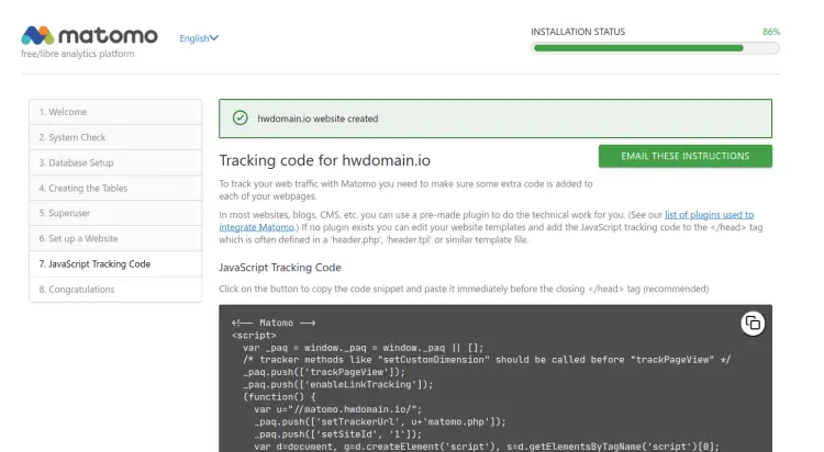 tracking code