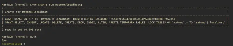 check db user