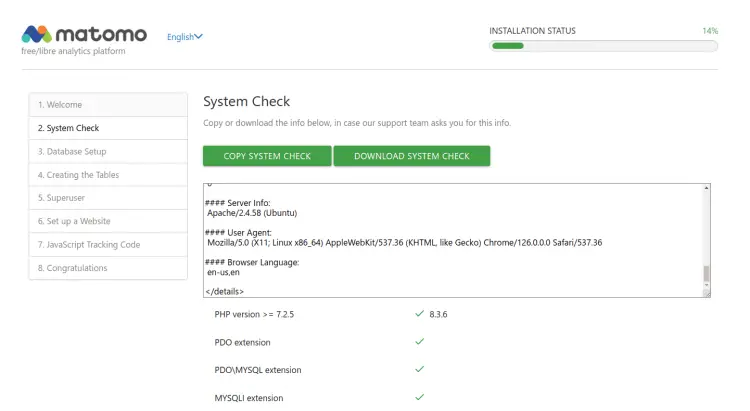 system check