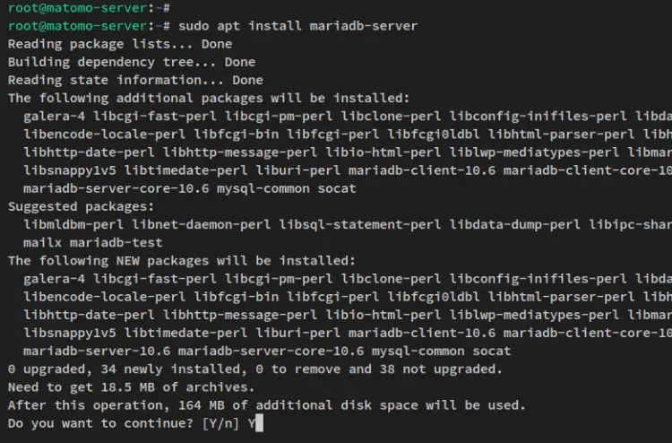 install mariadb