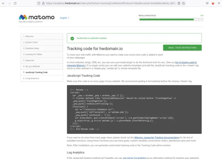 tracking code JavaScript