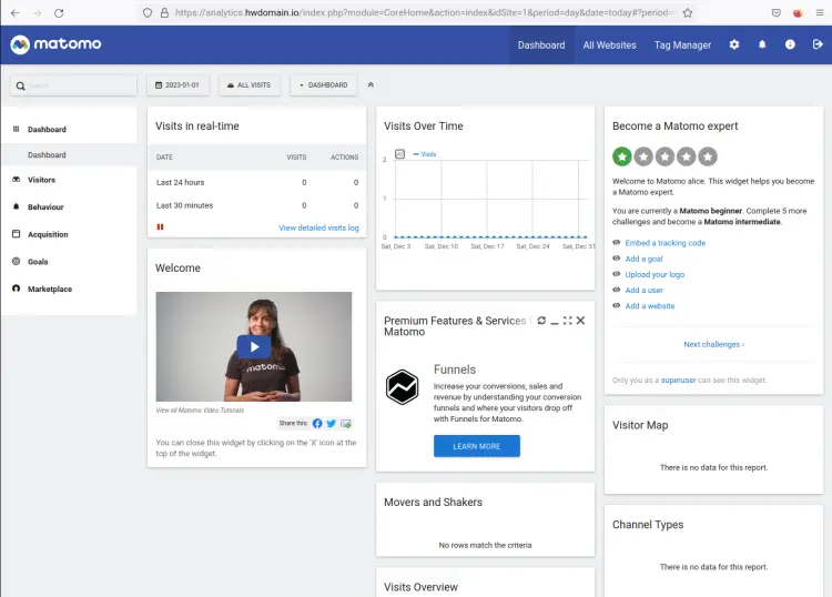 matomo dashboard