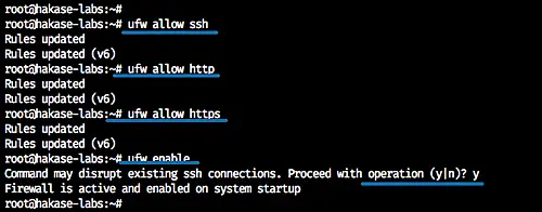 setup UFW firewall