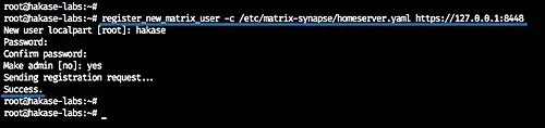 Create a New Matrix User