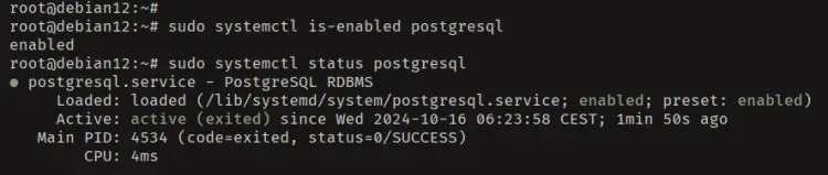 check postgresql