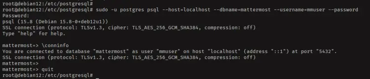 connection info