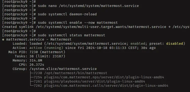 setup mattermost service