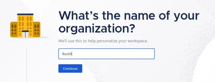 setup org name