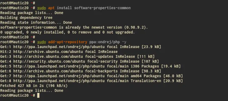 Add PHP 7.3 Repository on Ubuntu 20.04