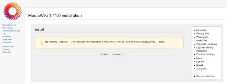 confirm the installation