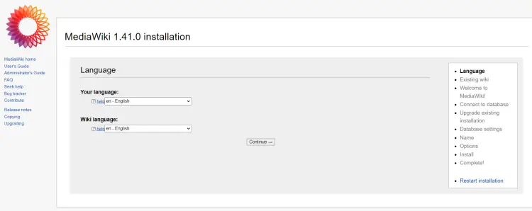 select language
