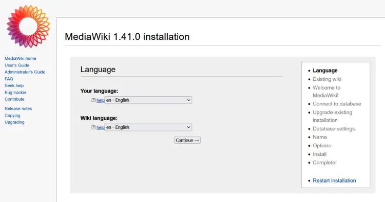 select default language