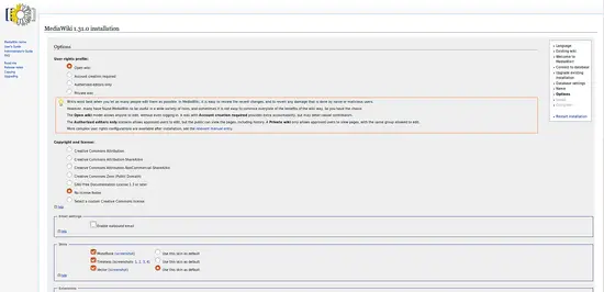 MediaWiki Settings