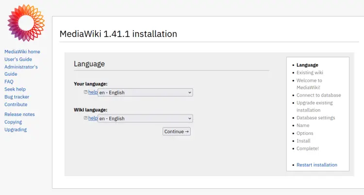 select language
