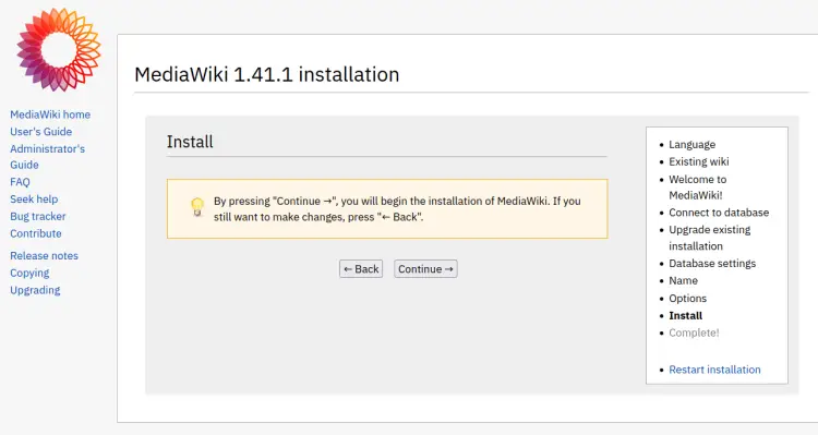 confirm the installation