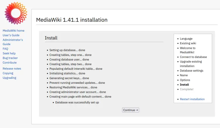 installation done