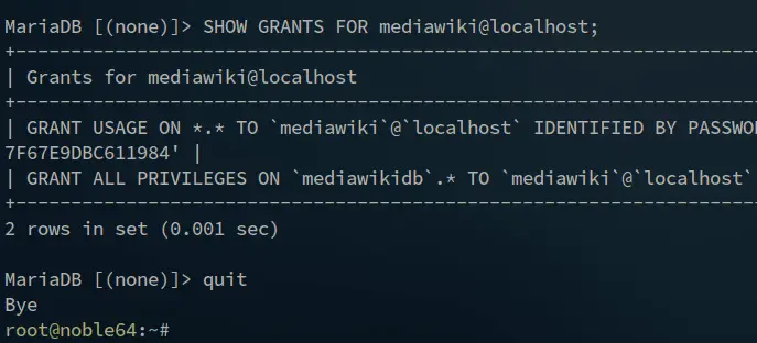 check user privileges