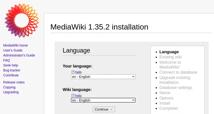 Select language