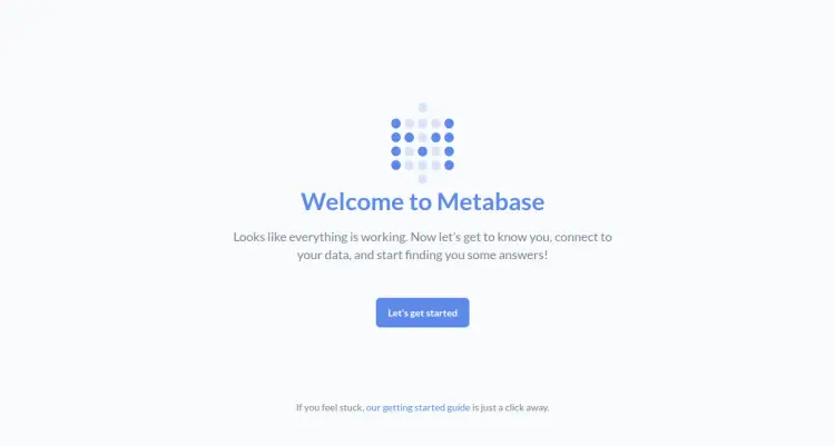 Lets get started with Metabase