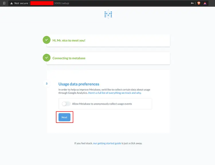 Setup usage preferences