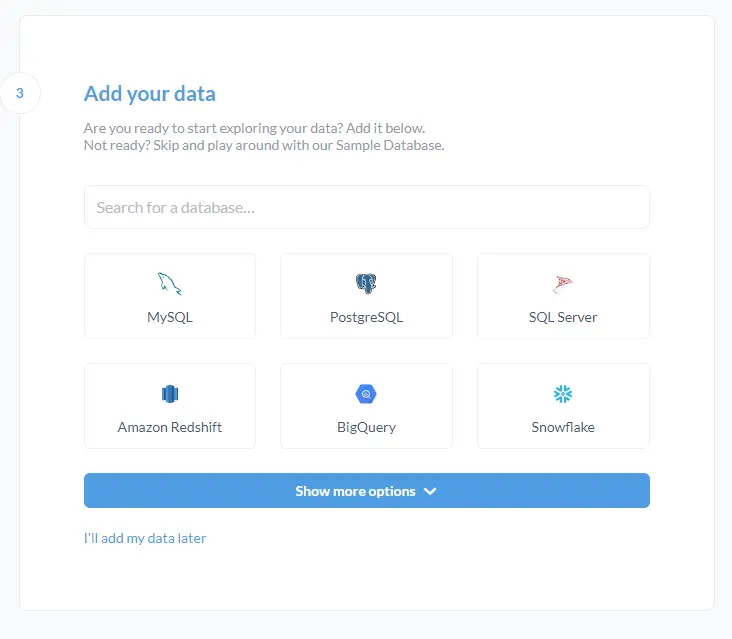 Metabase Add Data