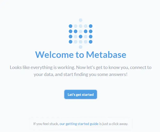 Metabase Setup Wizard