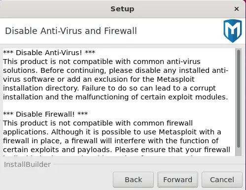 Disable Firewall