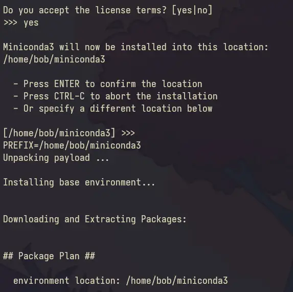 install miniconda