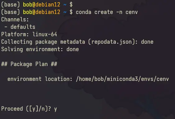 create virtual environment