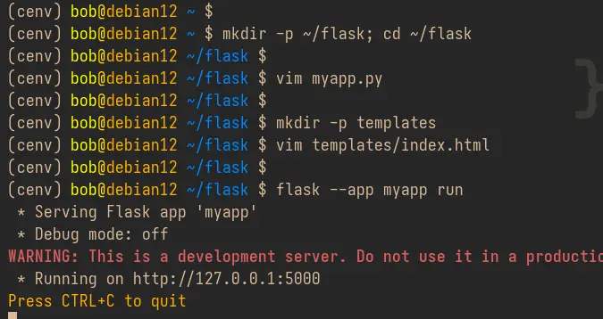 run flask