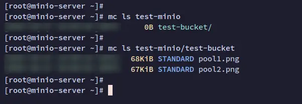 list bucket and files