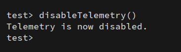 disable telemetry
