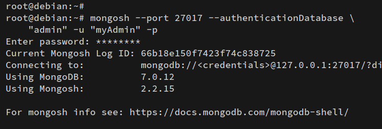 login mongodb