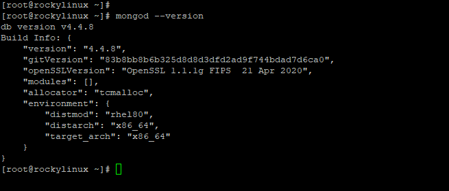 mongod --version